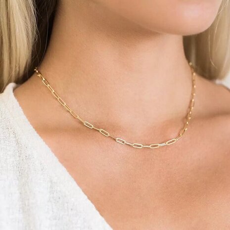 Ketting schakel ovaal goud