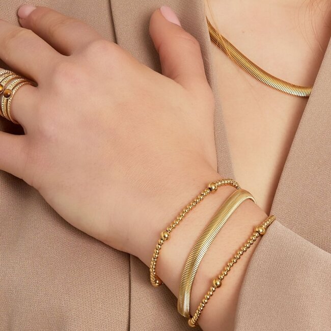 Armband goud staal solo
