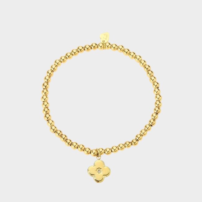 Armband staal bloem