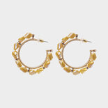 Oorbellen creool kraal geel