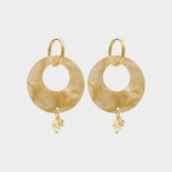 Oorbellen creool rond zand