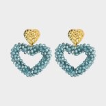 Oorbellen candy hart aqua