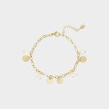 Armband staal parel wit