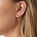 Oorbellen hart crystal zilver