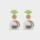 Oorbellen staal tequila