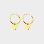 Oorbellen creool steel bloem