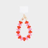 Telefoonkoord hartjes rood