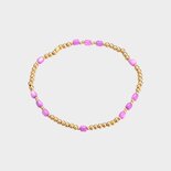 Armband staal schelp paars