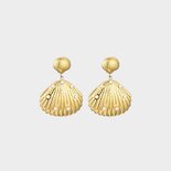 Oorbellen duo schelp parel