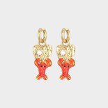 Oorbellen creool staal kreeft