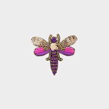 Broche libelle paars