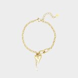 Armband schakel hart parel