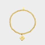 Armband staal bloem