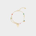 Armband hart kraal multi