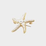 Broche zeester parel