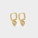 Oorbellen creool hart zirconia