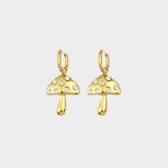 Oorbellen creool paddenstoel wit