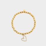 Armband bol hart parel