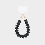 Telefoonkoord hartjes zwart