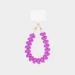 Telefoonkoord hartjes fuchsia