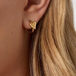 Oorbellen creool hart staal