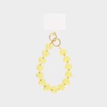 Telefoonkoord hart geel