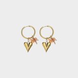 Oorbellen creool hart nude