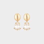 Oorbellen crystal druppel wit