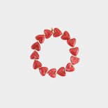 Armband harten staal rood