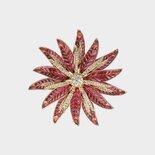 Broche bloem magenta