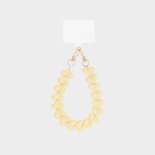 Telefoonkoord hartjes botergeel