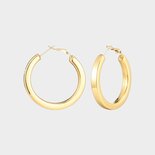 Oorbellen creool plat goud