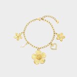 Armband bedel goud parel