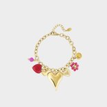 Armband bedel fuchsia