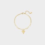 Armband staal duo hart