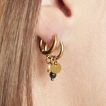 Oorbellen creool munt zwart