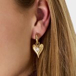 Oorbellen hart geborsteld parel