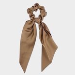 Haar scrunchie strik bruin