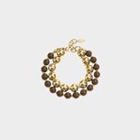 Armband set bol taupe