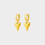 Oorbellen creool hart goud