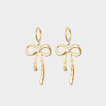 Oorbellen staal strik parel