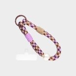 Telefoonkoord touw kraal paars