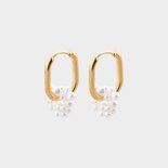 Oorbellen creool tros parel