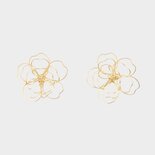 Oorbellen staal bloem open