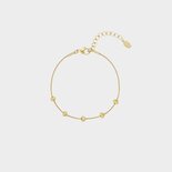 Armband goud hartjes staal