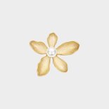Broche bloem goud parel