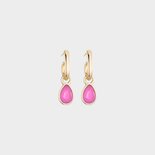 Oorbellen creool crystal fuchsia