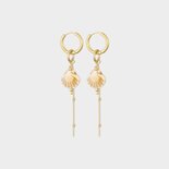 Oorbellen creool schelp zand