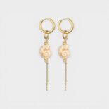 Oorbellen creool slak zand