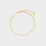 Armband schakel staal goud